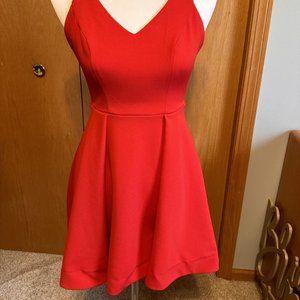 Homecoming Spring Formal Red Dress High Low Hem Size 1/2 Strappy adjustable